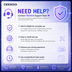 Ceesooi Smart LED Interior Car Lights, USB Powered RGB Car Ambient Lighting with App Control & Music Sync, DIY Mode 110Cm+110Cm 2-In-1 Design, Multi-Color Decor for Cars Trucks，Gift for Men & Women