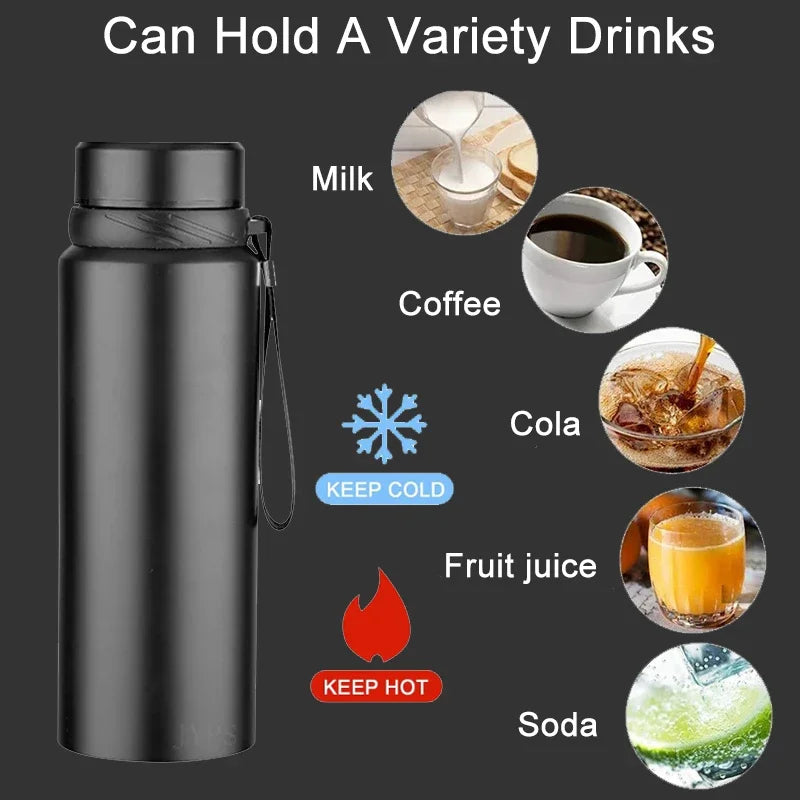 1L Thermal Water Bottle Temperature Display Thermos Bottle Stainless Steel Tumbler Vacuum Flasks Thermos for Water Tea Drinkware